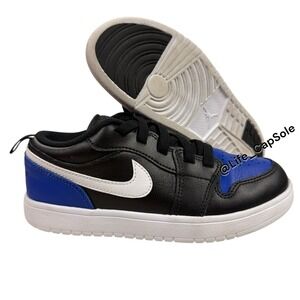 Size 3Y Air Jordan Retro 1 Low ALT Black Game Royal White Easy On DR9748-042